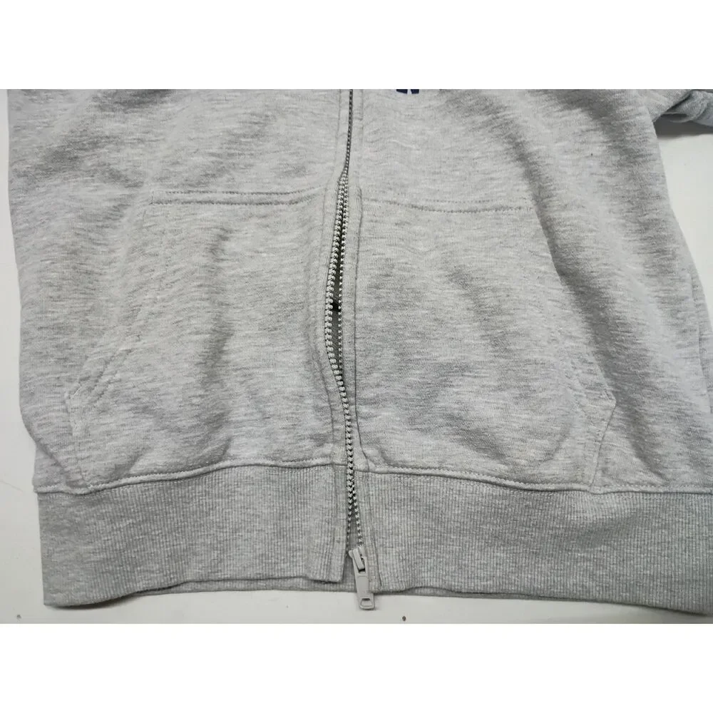 Gap Kids Original Hooded Sweatshirt Youth Sz 14/16 Grey Zip Front Long Sleeve